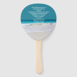 White Beach thema bruiloft programma fan Handwaaier