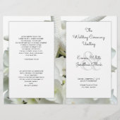 White Beach Theme Wedding Programme (Voorkant)