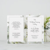 White Beach Theme Wedding Programme (Staand voorkant)