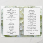 White Beach Theme Wedding Programme (Achterkant)