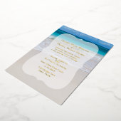 White Beach Wedding Folie Uitnodiging (Gedraaid)