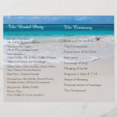 White Beach Wedding Program (Achterkant)