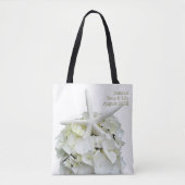 White Beach Wedding Starfish Hydrangea Welkom Tote Bag (Voorkant)