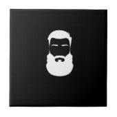White Beard Ceramic Tile Tegeltje (Voorkant)