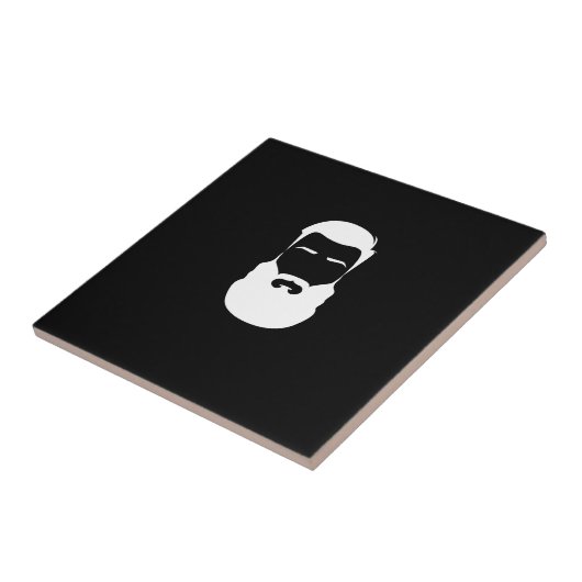 White Beard Ceramic Tile Tegeltje (Zijkant)