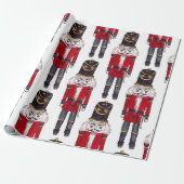 White Bearded Notenkraker Soldier Wrapping Paper Cadeaupapier (Uitgerold)
