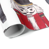 White Bearded Notenkraker Soldier Wrapping Paper Cadeaupapier (Rol Hoek)