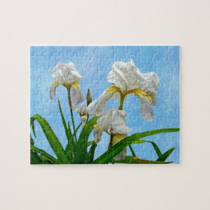 White Bearted Iris Blossom Legpuzzel