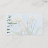 White Bearted Iris Blossom Visitekaartje (Voorkant)