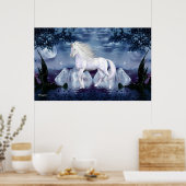 White Beauty Magical Unicorn Poster 1H (Keuken)