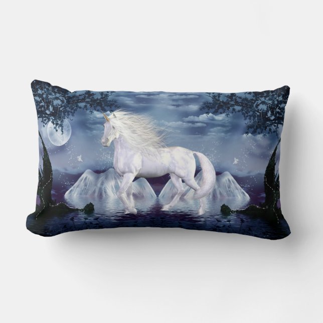 White Beauty Unicorn American MoJo Pillow Kussen (Voorkant)