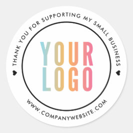 White bedankt voor het ondersteunen van mijn klein ronde sticker