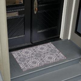 White Bee Mandala Pattern Deurmat
