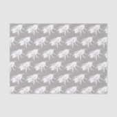 White Bee Silhouette Tissue Paper Tissuepapier (Voorkant)