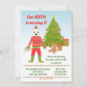 White beer Ugly Sweater Birthday Party Invitation Kaart (Voorkant)