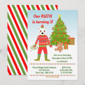 White beer Ugly Sweater Birthday Party Invitation Kaart (Voorkant / Achterkant)