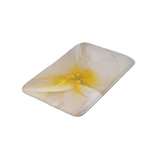 White Begonia Badmat (Gekanteld)