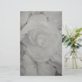 White Begonia Briefpapier (Staand voorkant)