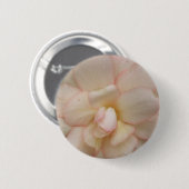 White Begonia Flower Button (Voorkant /achterkant)