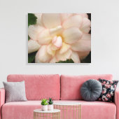 White Begonia Flower Canvas print (Insitu (Woonkamer))