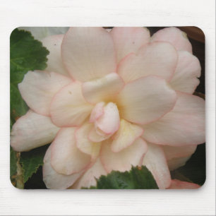 White Begonia Flower Mousepad Muismat