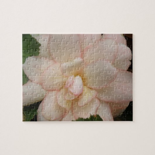 White Begonia Flower Puzzle Legpuzzel (Horizontaal)