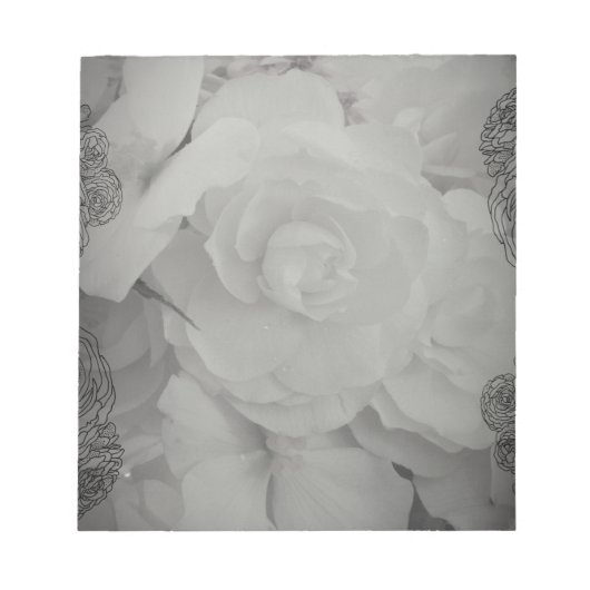 White Begonia Notitieblok (Voorkant)