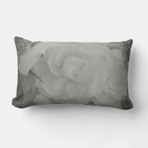 White Begonia Pillow Kussen