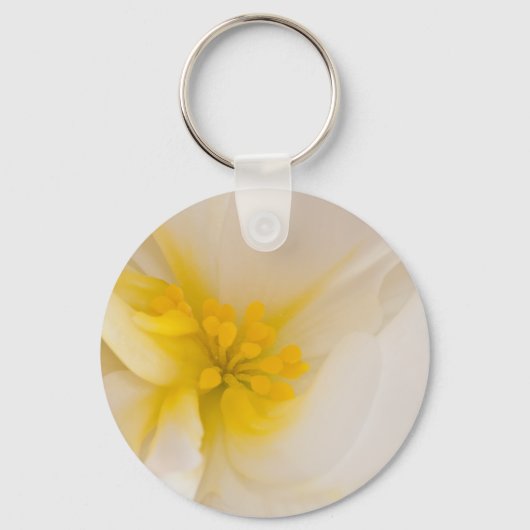 White Begonia Sleutelhanger (Voorkant)