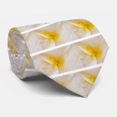 White Begonia Stropdas (Opgerold)