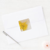 White Begonia Vierkante Sticker (Envelop)