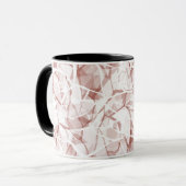 white beige abstract fashionable modern pattern mok (Voorkant links)