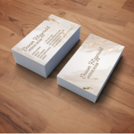 White & Beige Minimalist Interior Design Style Visitekaartje