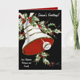 White Bell en Holly Persoonlijke kerstkaarten Feestdagen Kaart