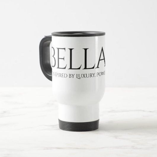 White Bellame Travel Mug Reisbeker (Voorkant links)