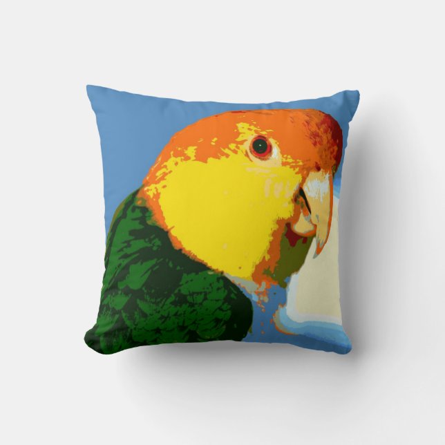White Bellied Caique Parrot Kussen (Voorkant)