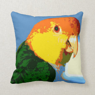 White Bellied Caique Parrot Kussen