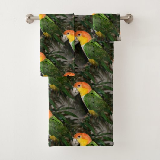 White Bellied Caïque Parrot met Bamboe Tree Bad Handdoek (Insitu)