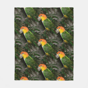 White Bellied Caïque Parrot met Bamboe Tree Fleece Deken