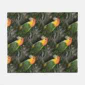 White Bellied Caïque Parrot met Bamboe Tree Fleece Deken (Voorkant (Horizontaal))