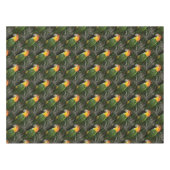 White Bellied Caïque Parrot met Bamboe Tree Tafelkleed (Voorkant (Horizontaal))