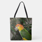 White Bellied Caïque Parrot met Bamboe Tree Tote Bag (Voorkant)