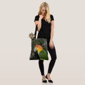 White Bellied Caïque Parrot met Bamboe Tree Tote Bag (Op model)
