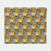 White Bellied Caïque Parrot met Speelgoed hout Blo Fleece Deken (Voorkant (Horizontaal))