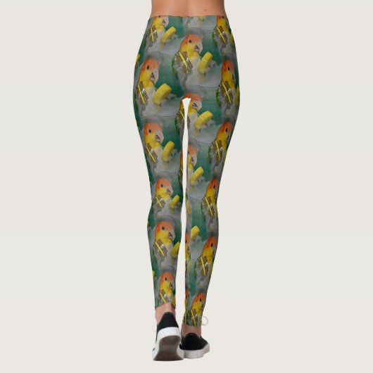 White Bellied Caïque Parrot Palling Leggings (Achterkant)