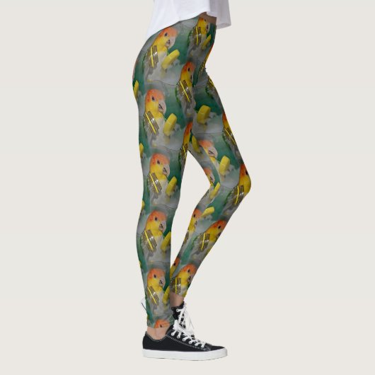 White Bellied Caïque Parrot Palling Leggings (Rechts)