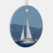 White Beneteau-sleuf Keramisch Ornament (Rechts)