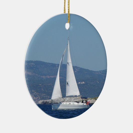 White Beneteau-sleuf Keramisch Ornament (Rechts)