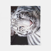 White Bengal Tiger Afbeelding Fleece Deken (Voorkant)