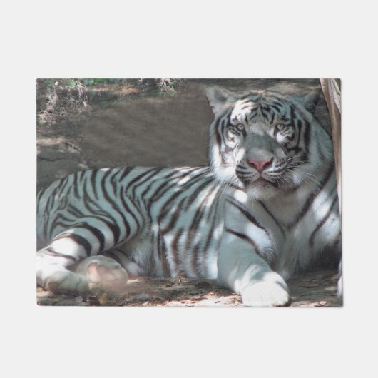 White Bengal Tiger Deurmat (Voorkant)